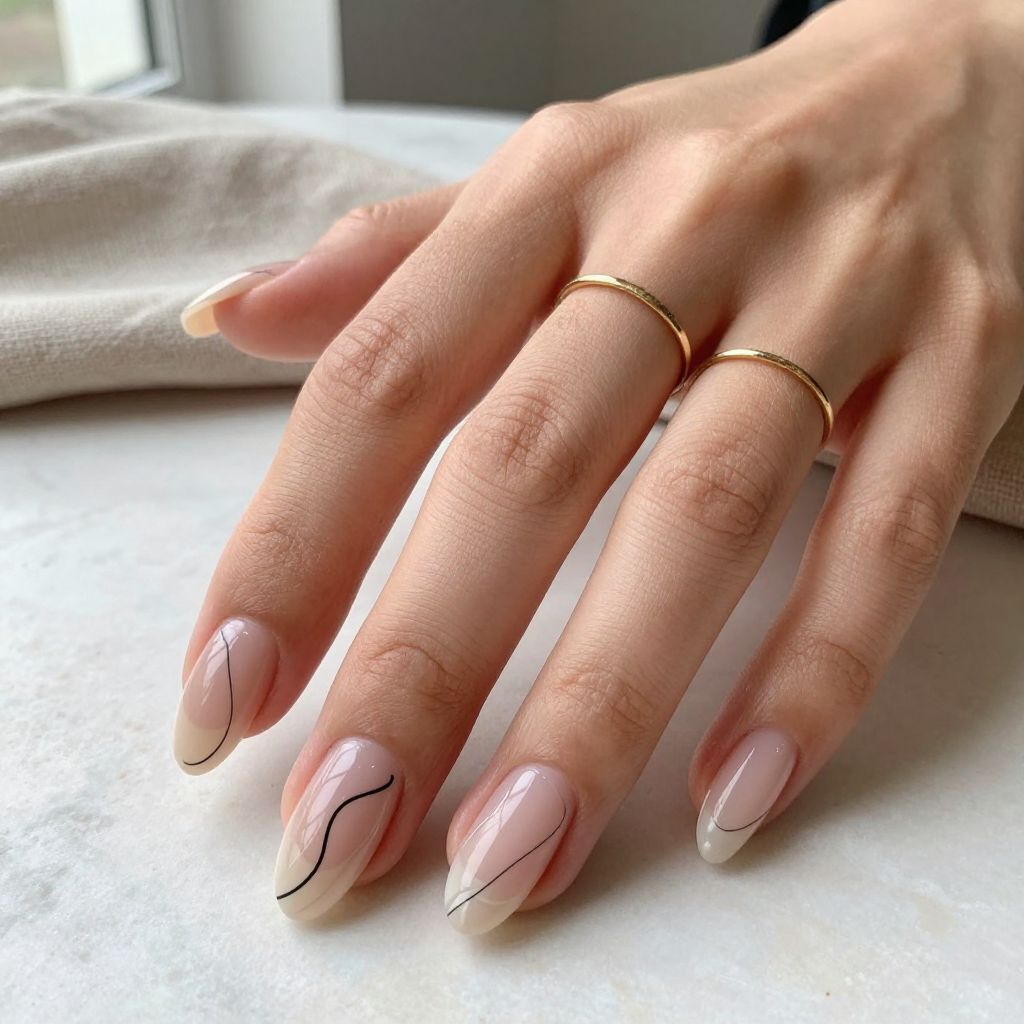 Abstract Line Almond