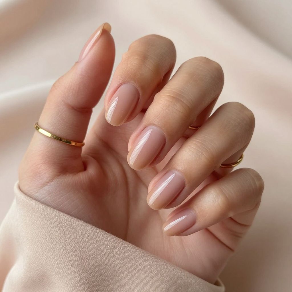 Rosy Nude Acrylic Nails