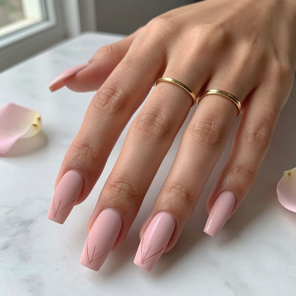 Matte Pink Acrylic Nails