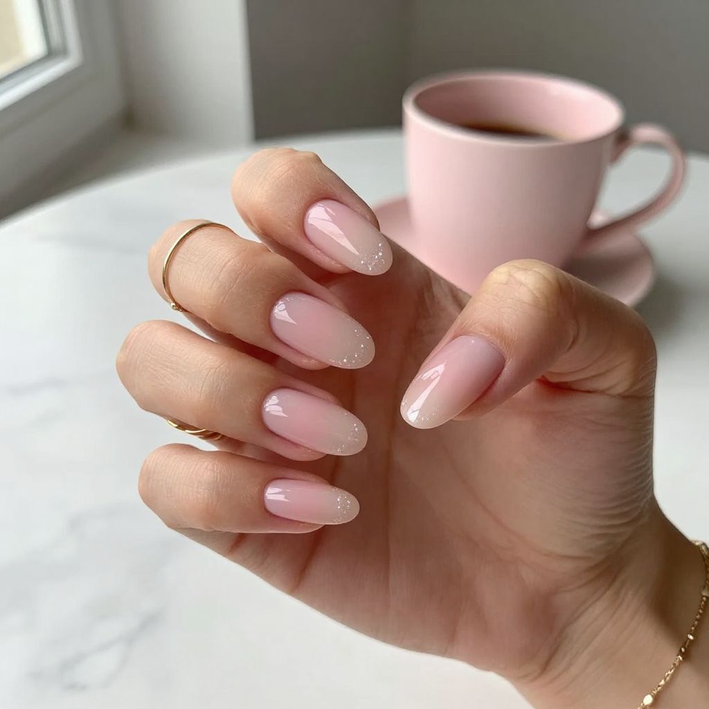 Pink Ombré Acrylic Nails