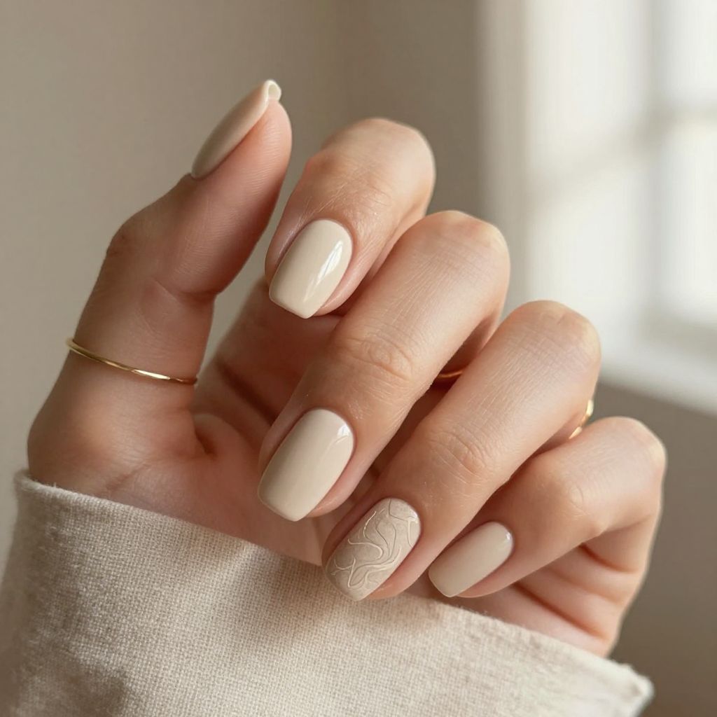 Neutral Nude With a Textured Accent
