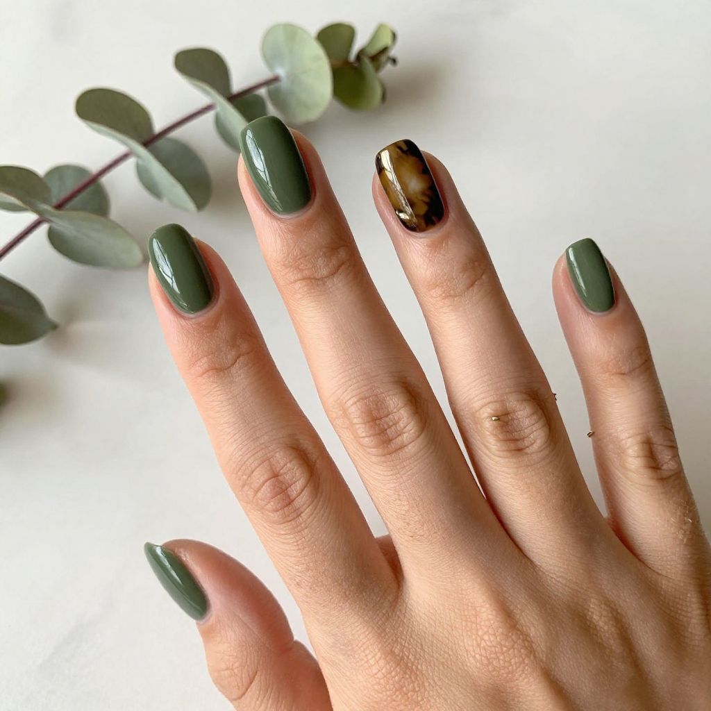 Olive Green With a Tortoiseshell Accent
