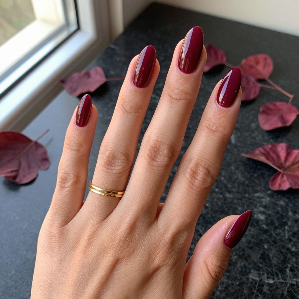 Glazed Almond Nails