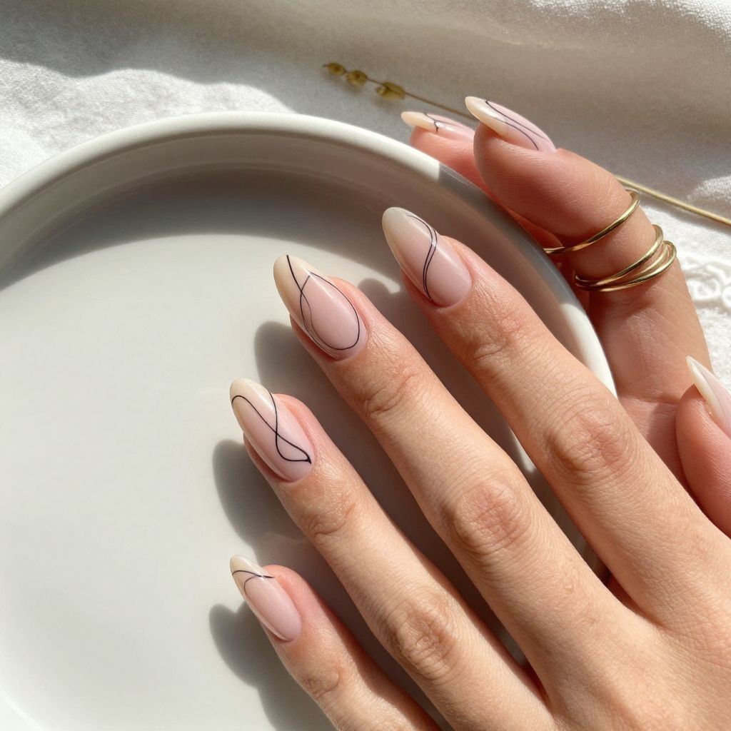 Soft Pastel Almond Nails