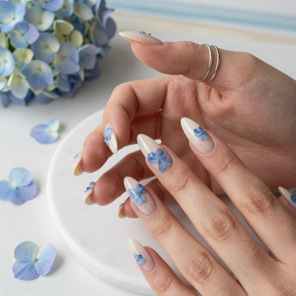 Blue Hydrangea Blur
