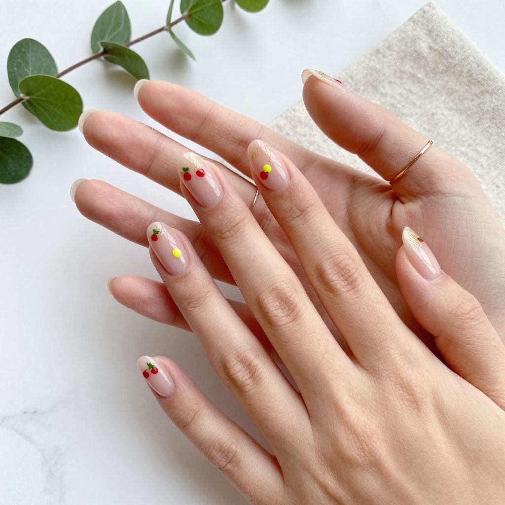 Cute Nail Ideas For Summer - Watermelon Slice Accent Nails