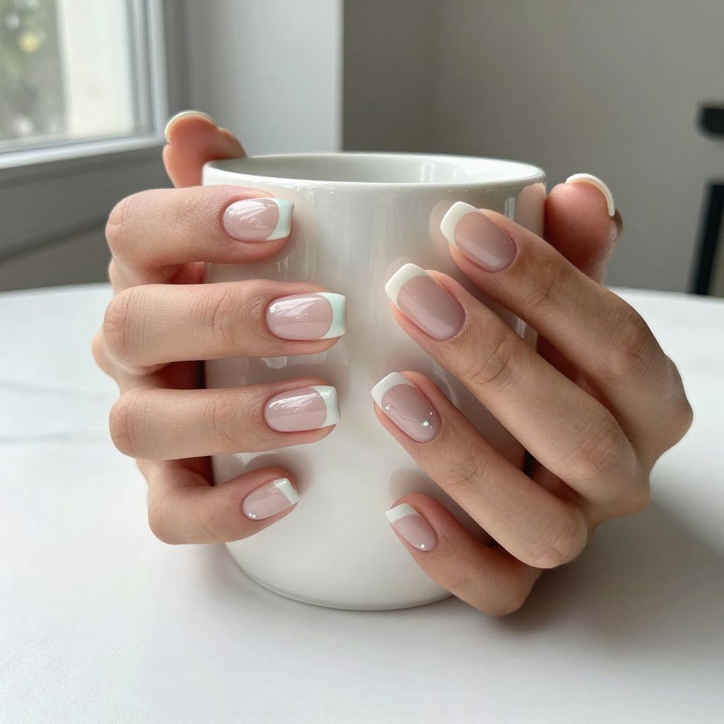 Cute Nail Ideas For Summer - Mint Tipped Minimalist Nails