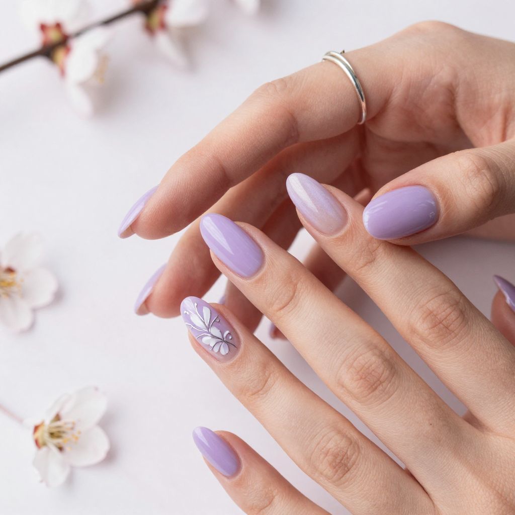 Soft Lavender Almond Tips