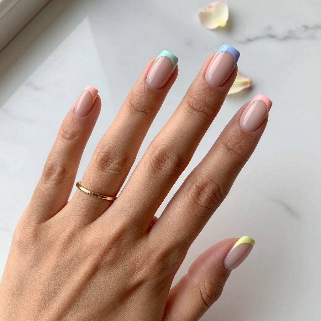 Pastel Rainbow Tips