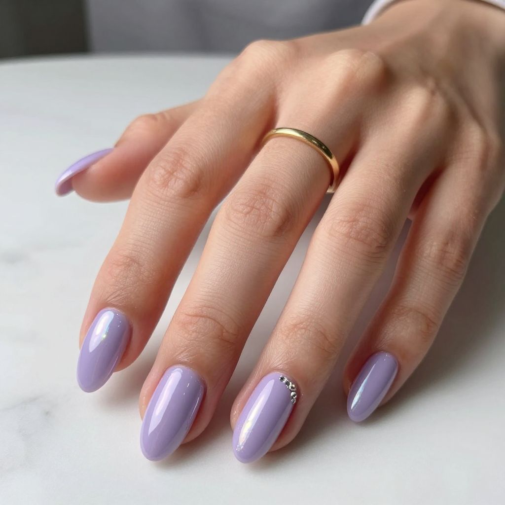 Lilac Chrome Nails