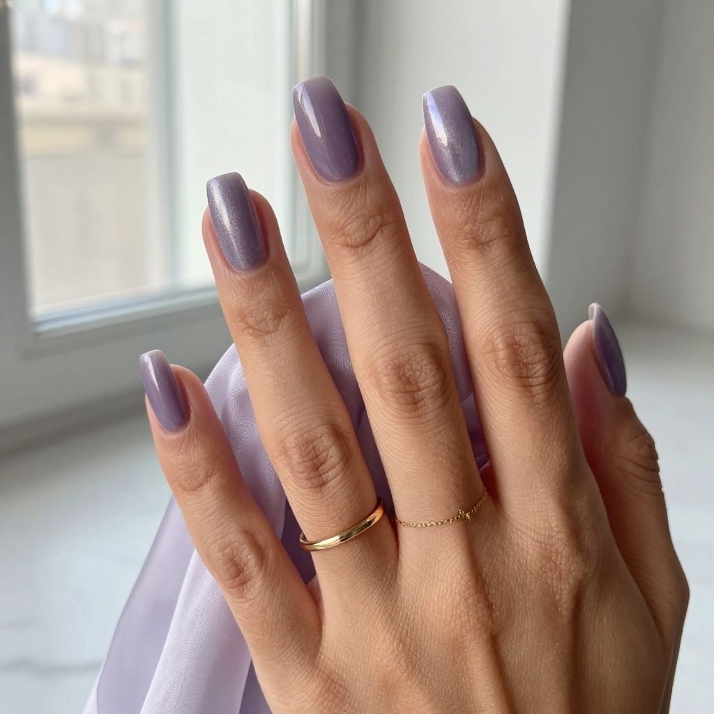 Lavender Velvet Nails