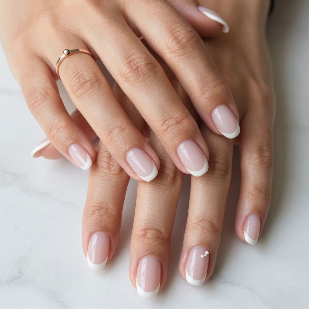 Classic Soft White French Tips
