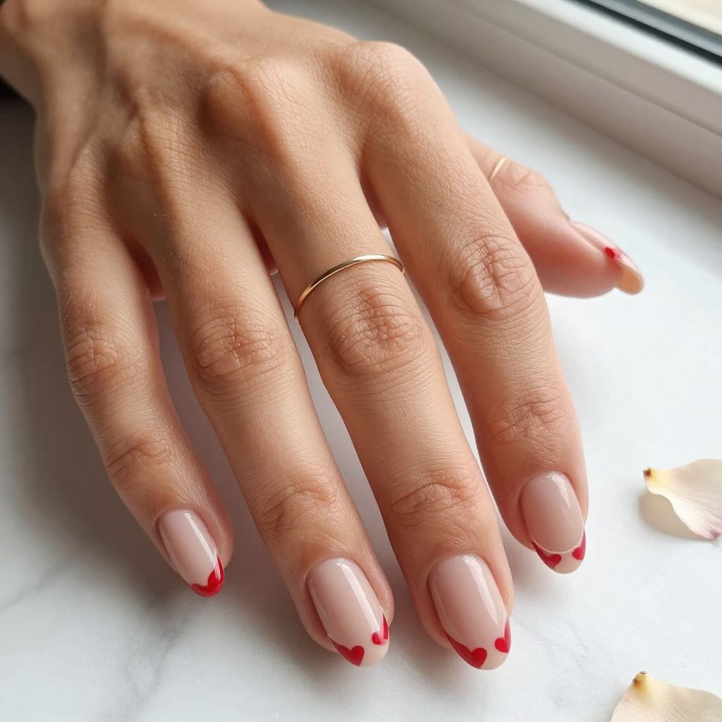 Heart French Tips