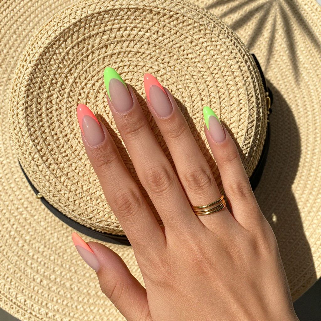 Neon French Tips