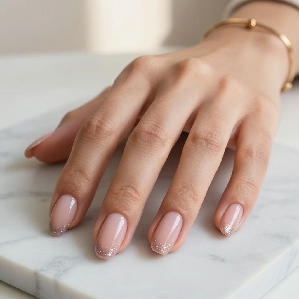 Glitter Fade French Tips