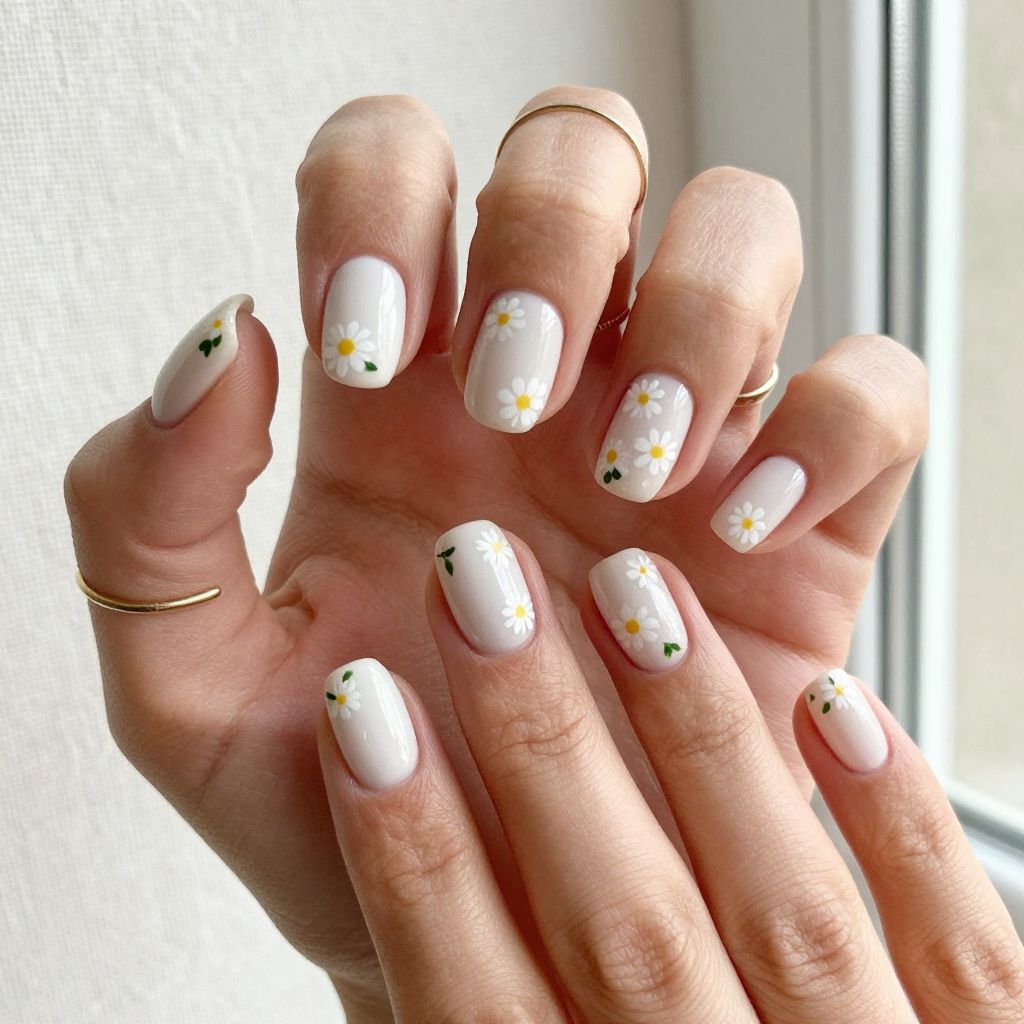 Daisy Garden Nails