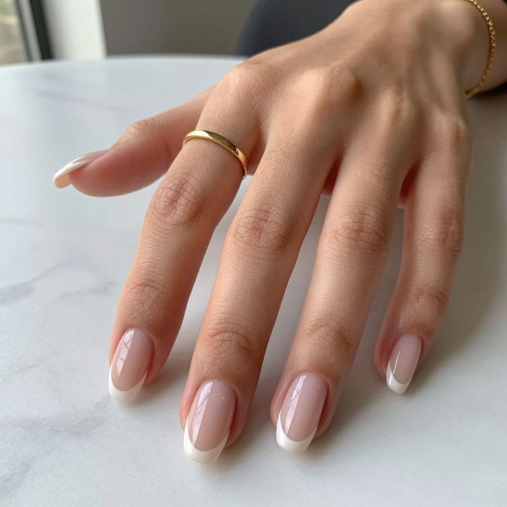 Clear Acrylic Tips With Nude Base