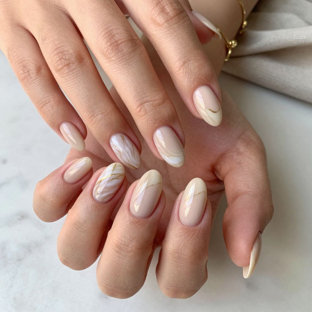 Nude Marble Acrylics