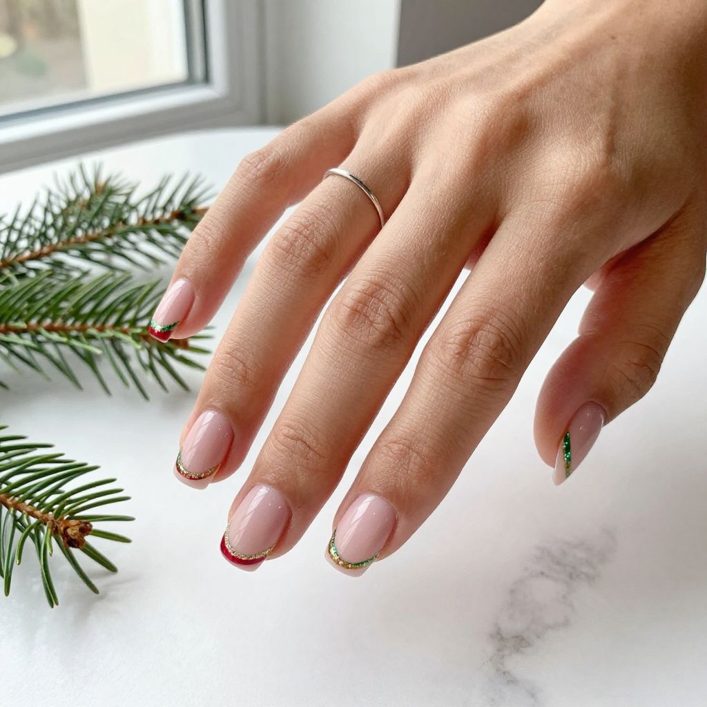 Festive Micro French With Sparkle