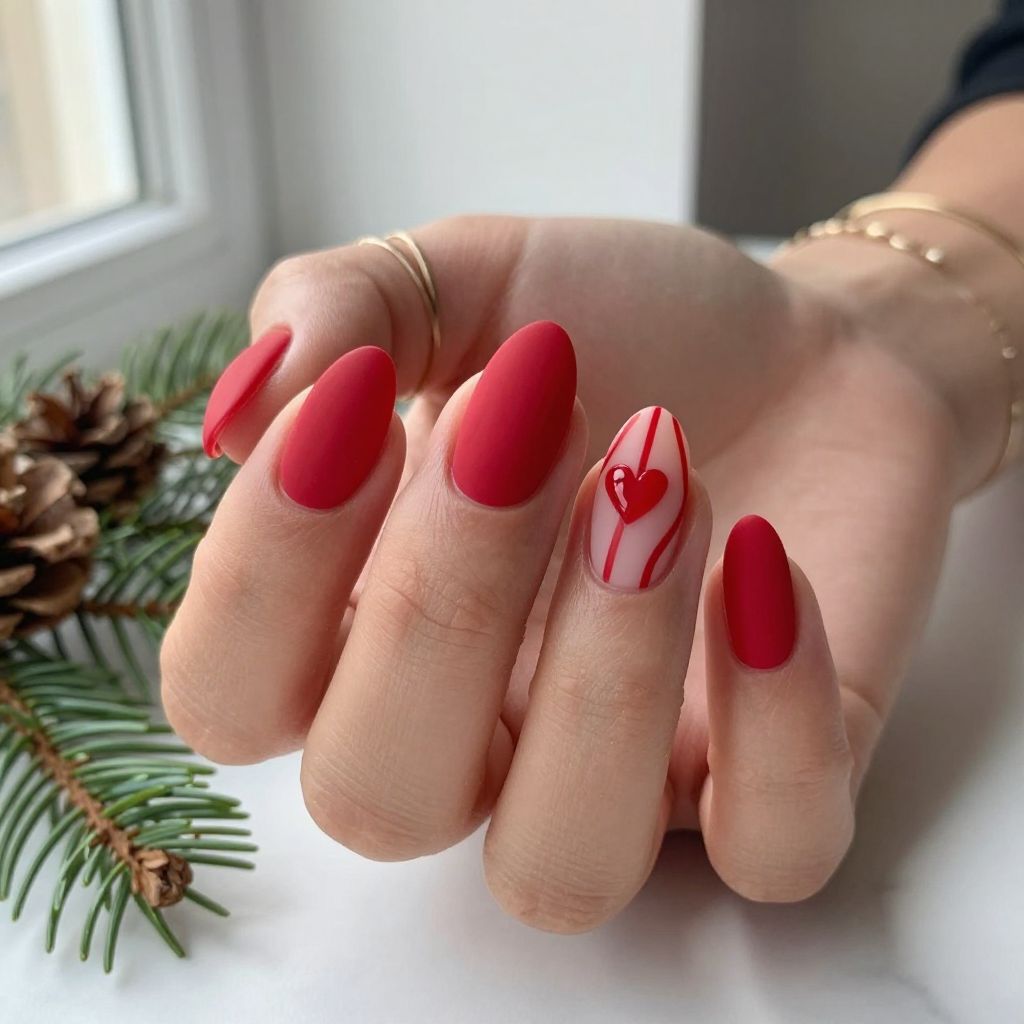 Matte Red With Glossy Art