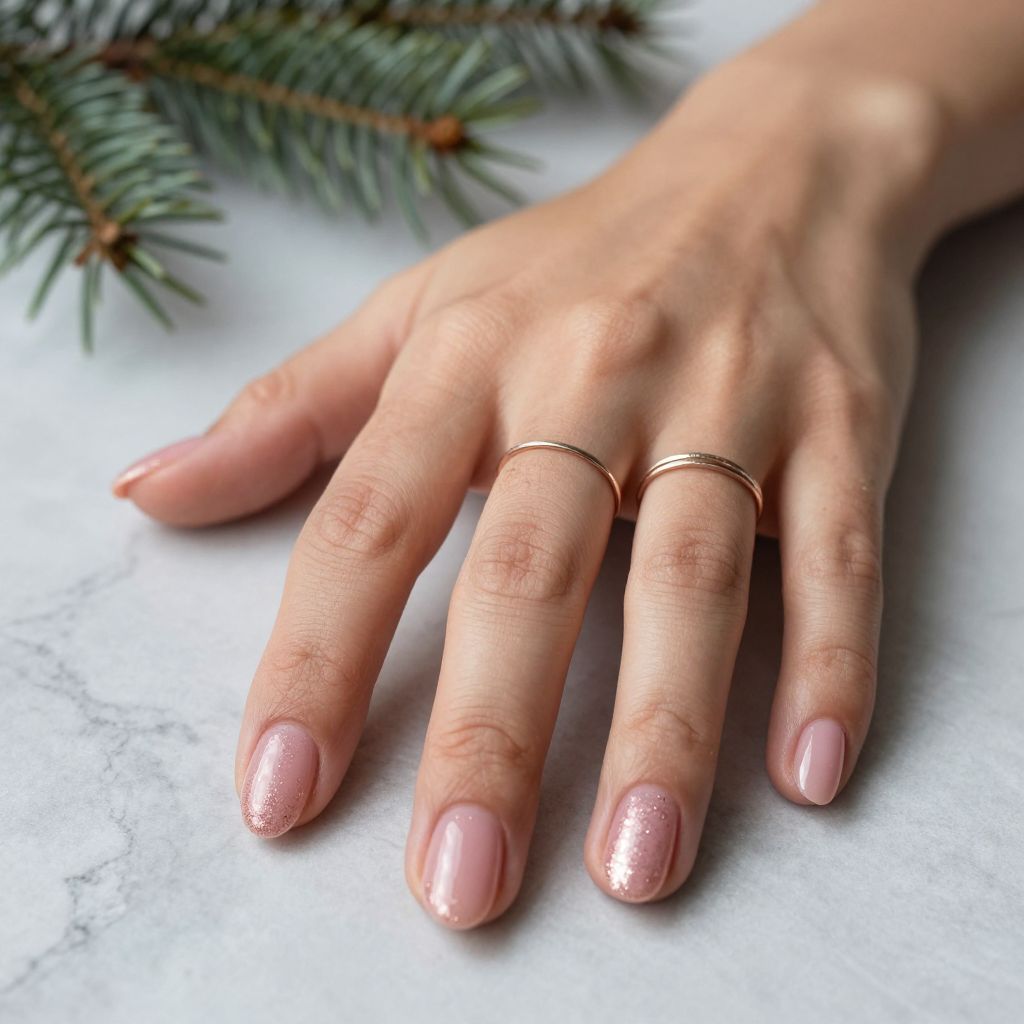 Soft Pink Holiday Sparkle