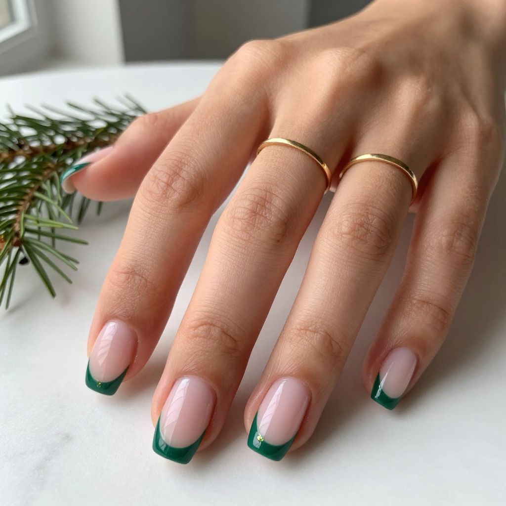 Evergreen French Tips