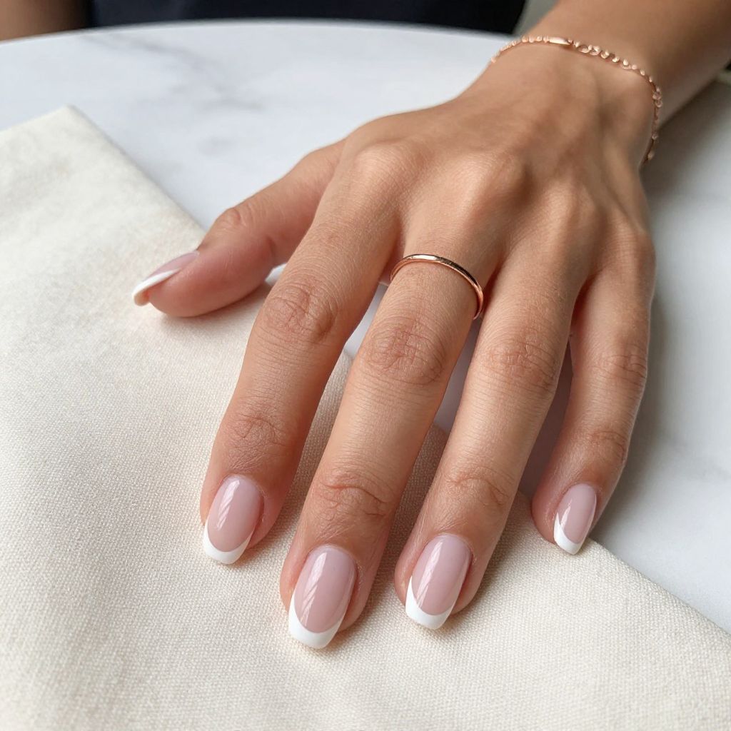 Short Gel Nail Ideas - Soft French Tips