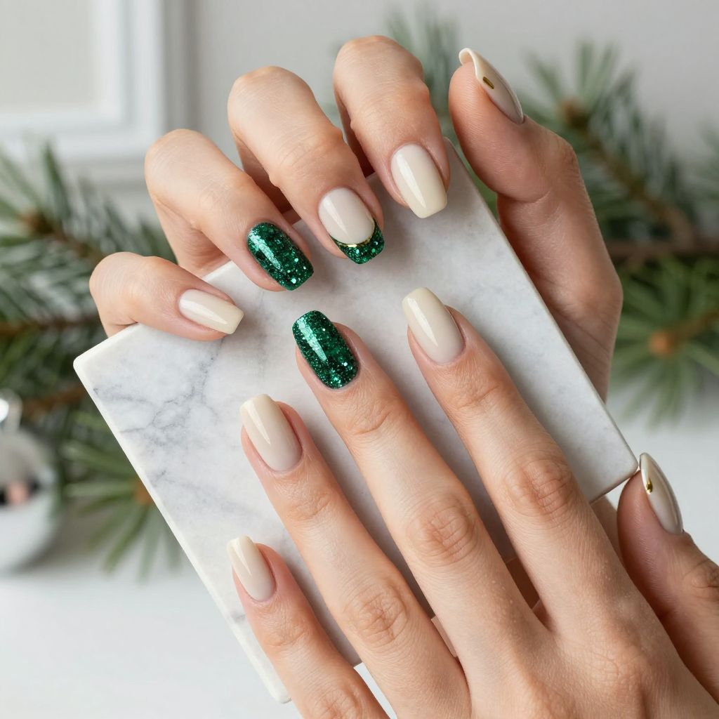 Simple Christmas Nail Ideas image 12
