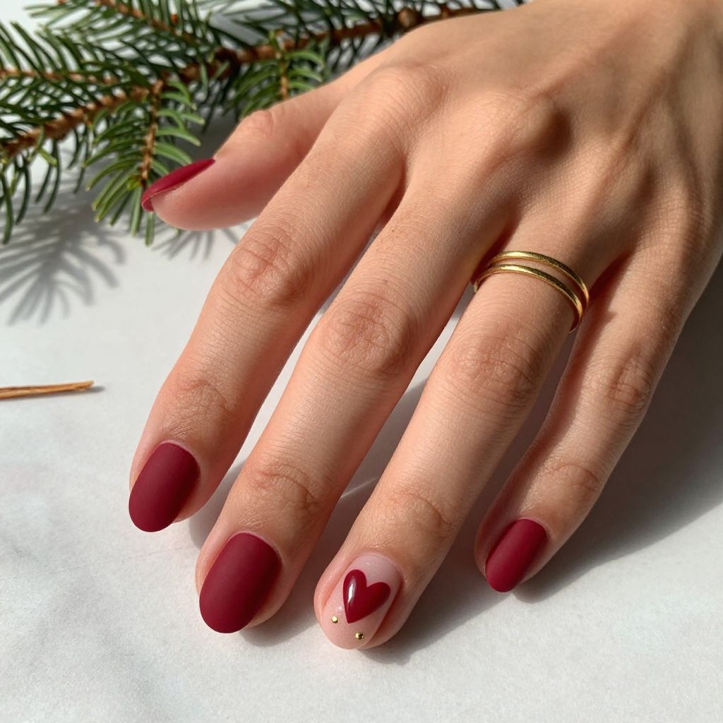 Simple Christmas Nail Ideas image 7