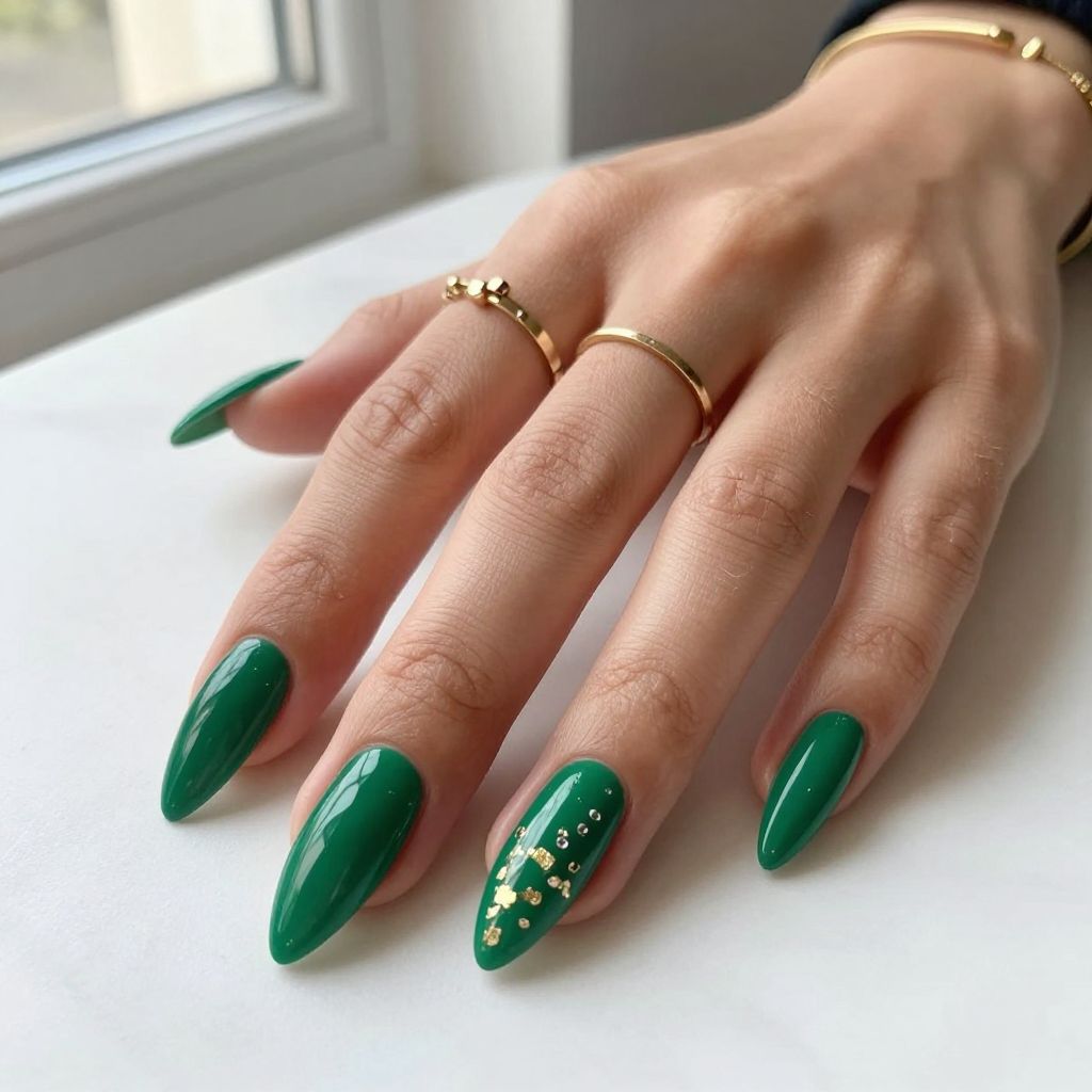 Jewel Tone Stiletto Nails