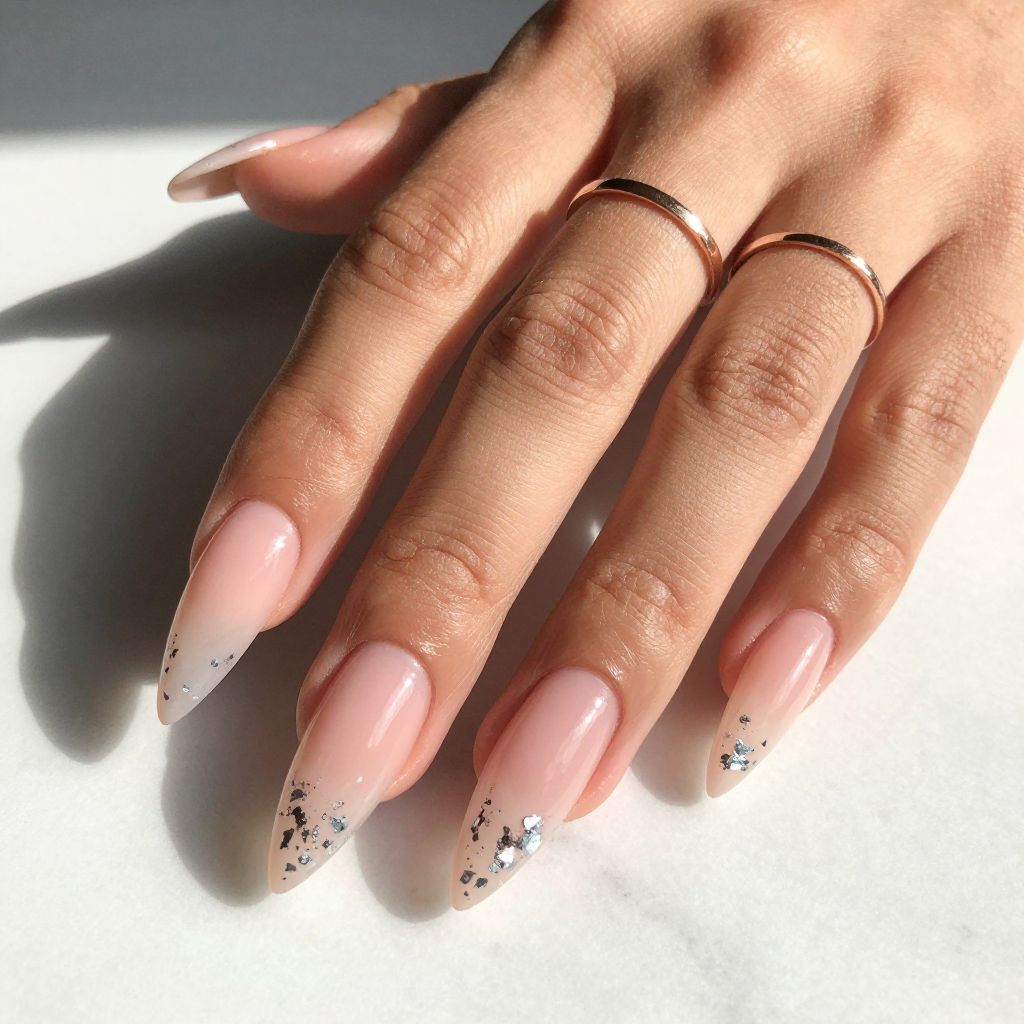 Clear Tip Stiletto Nails