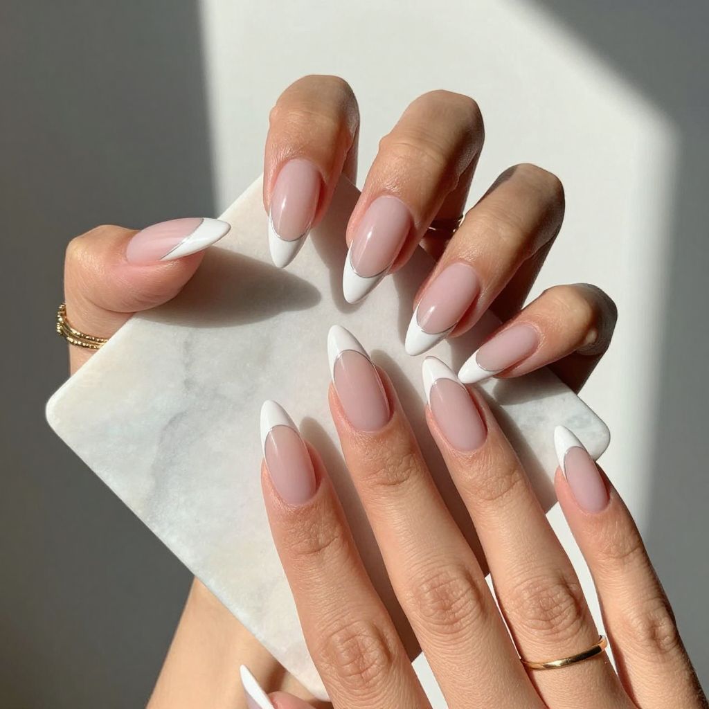 French Tip Stiletto Nails