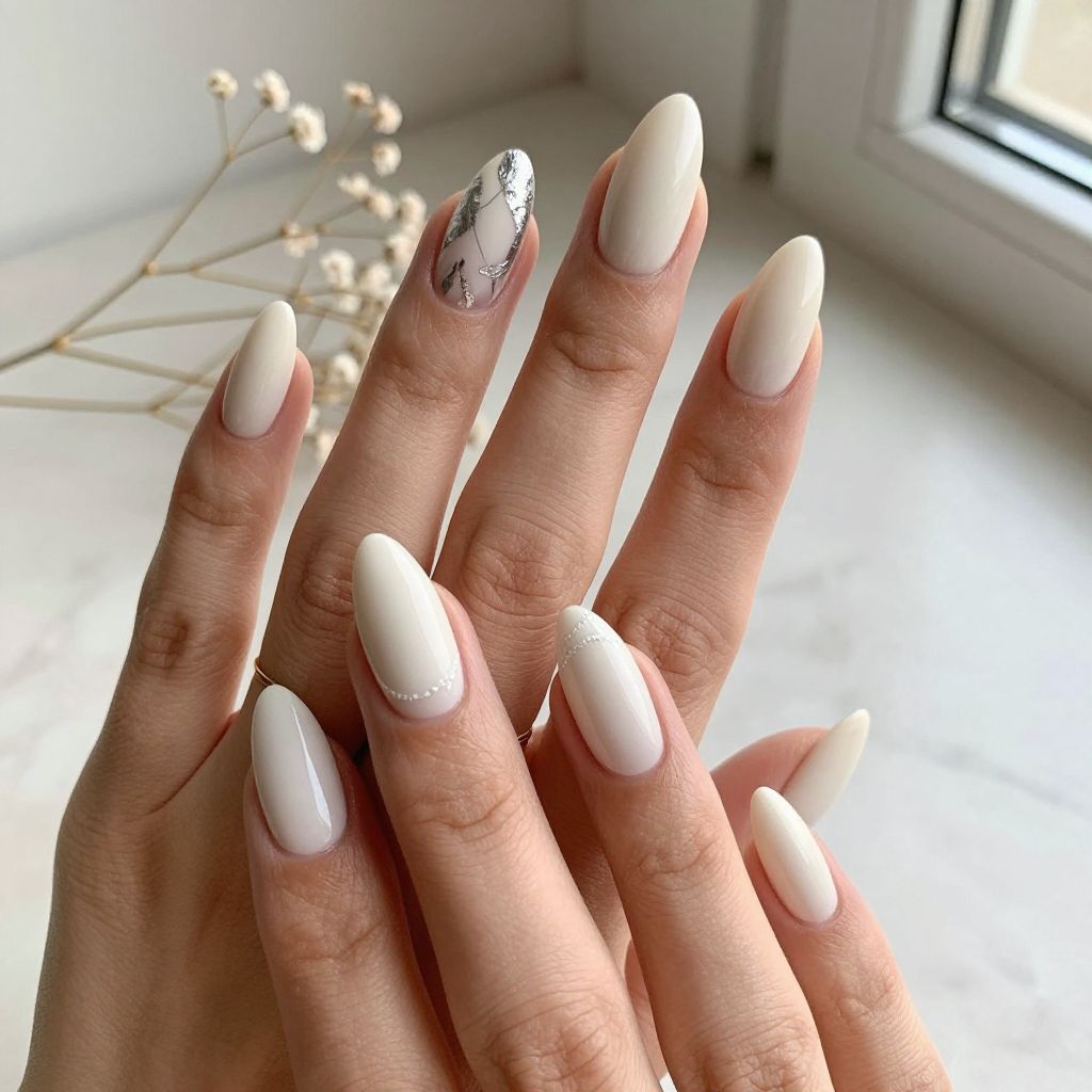 White Stiletto Nails