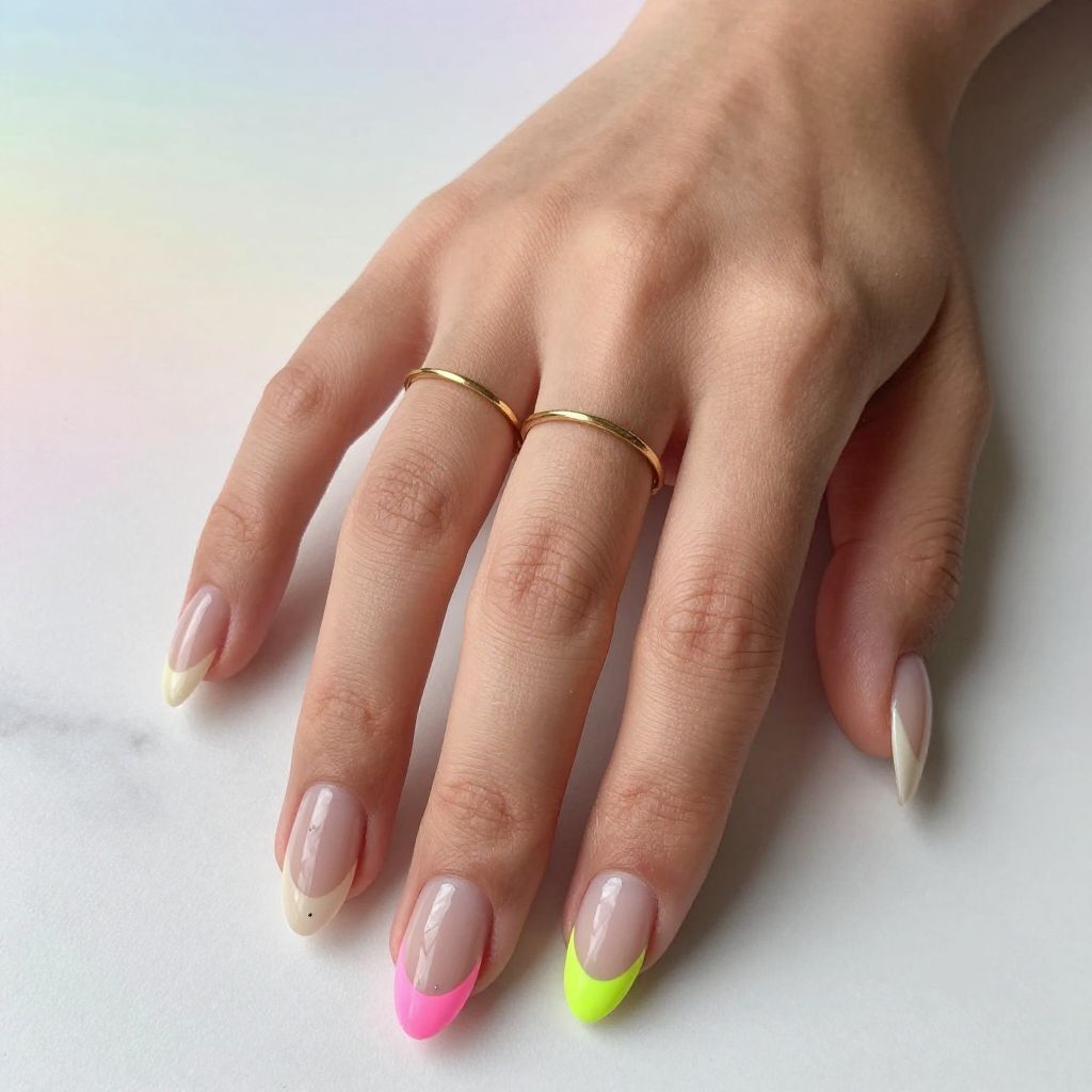 Neon Accent Almond