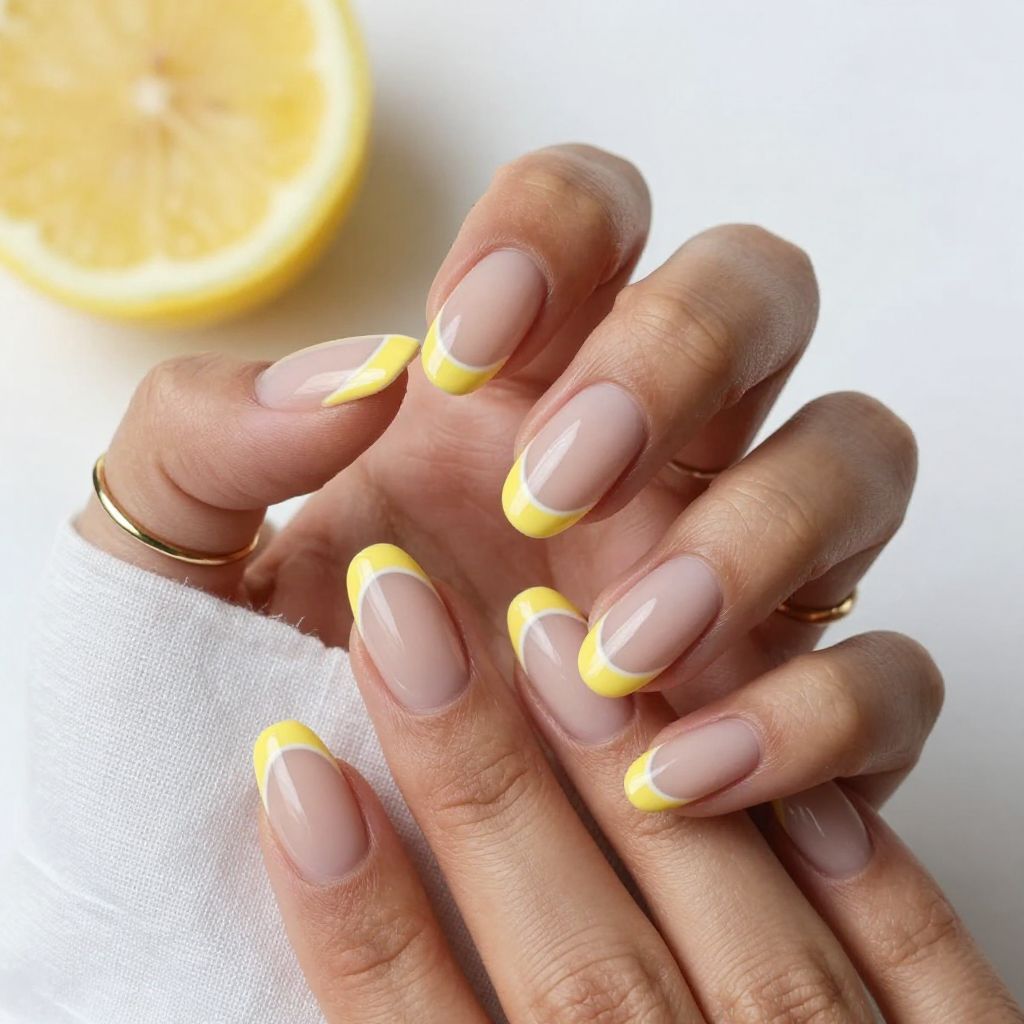 French Tip With Lemon Twist