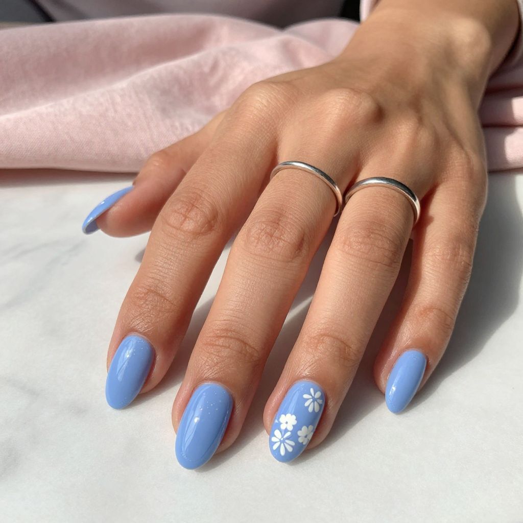 Periwinkle Daydream summer nail color idea