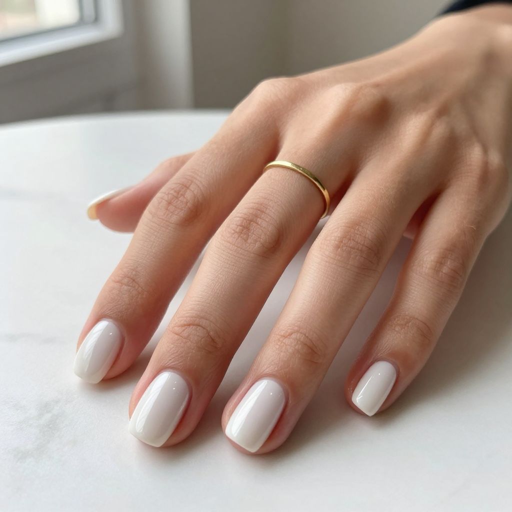 White Chrome Nail Ideas 8