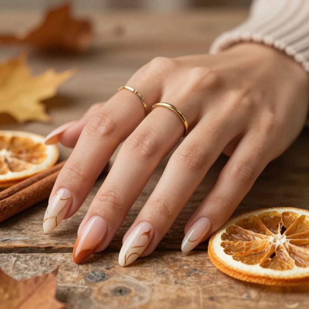Pumpkin Spice Abstract Swirls