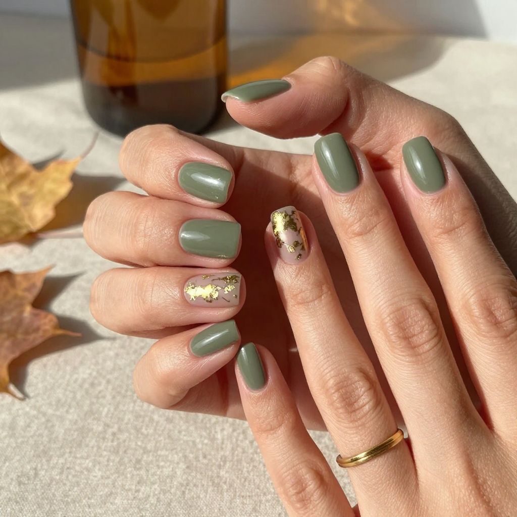 Tortoiseshell Accent Nails
