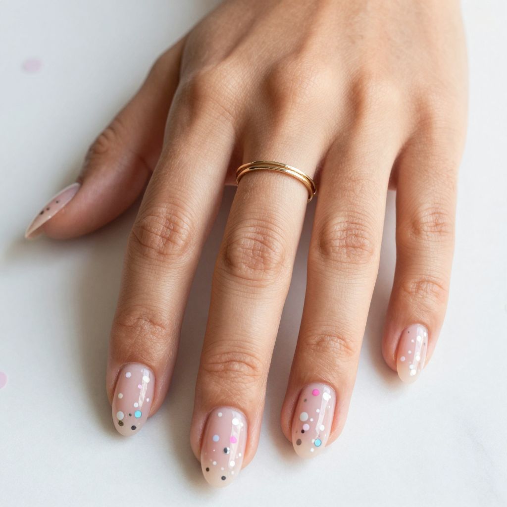 Confetti Dot Nails