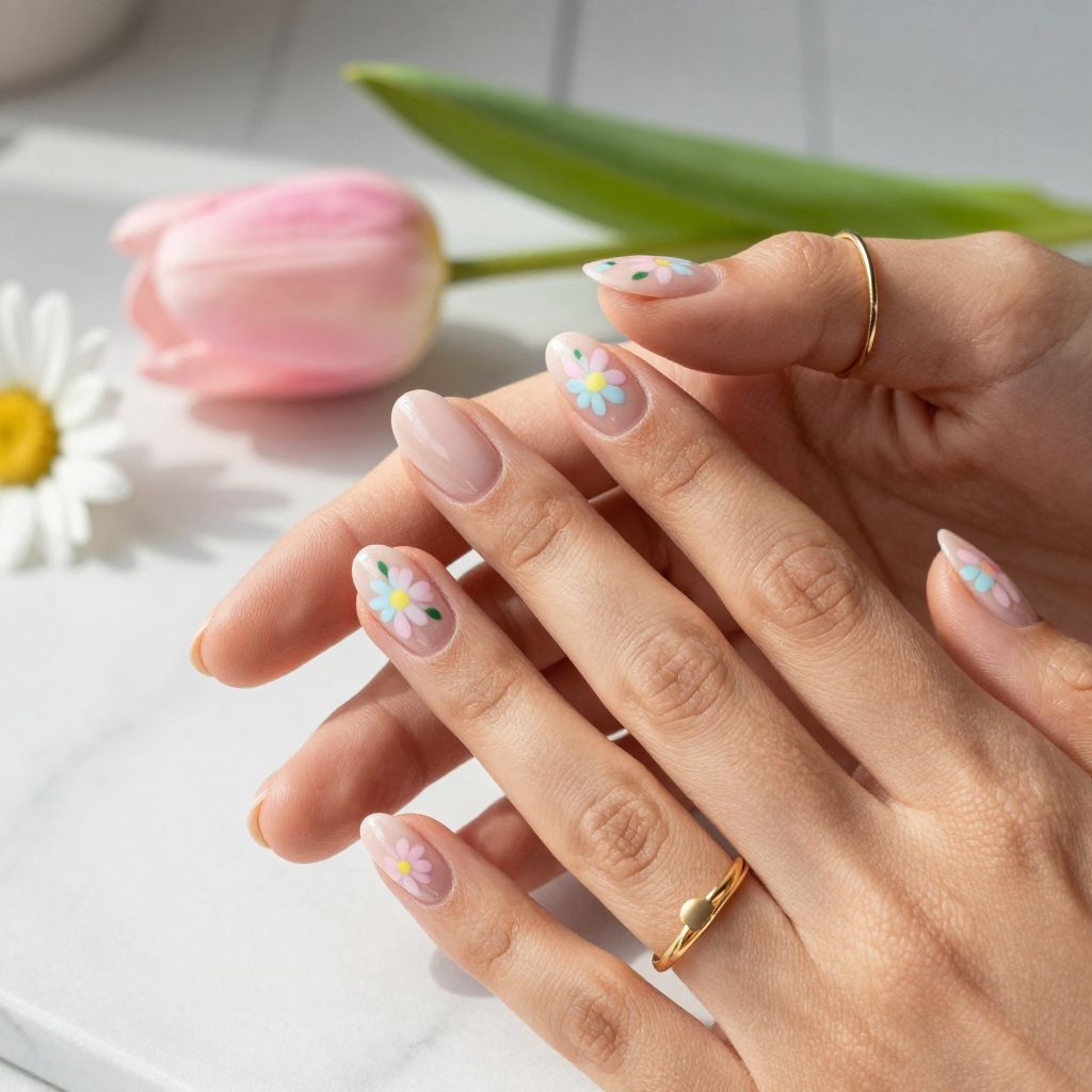 Daisy Reveal Nails