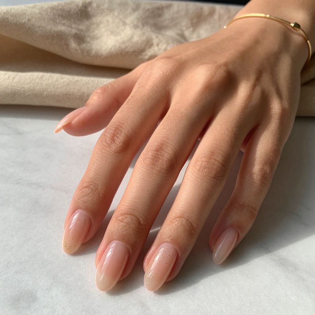 July Nail Ideas Peach Jelly Layers