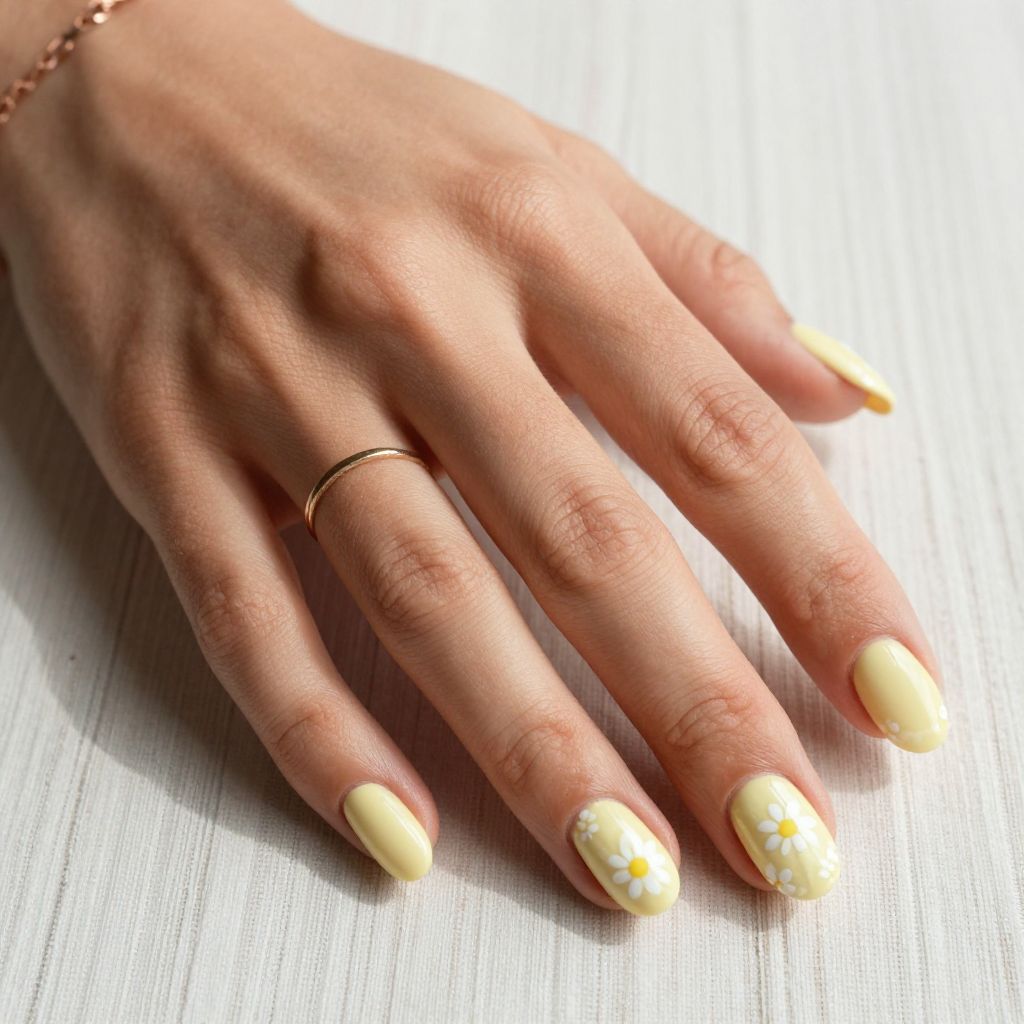 Lemon Cream Nails