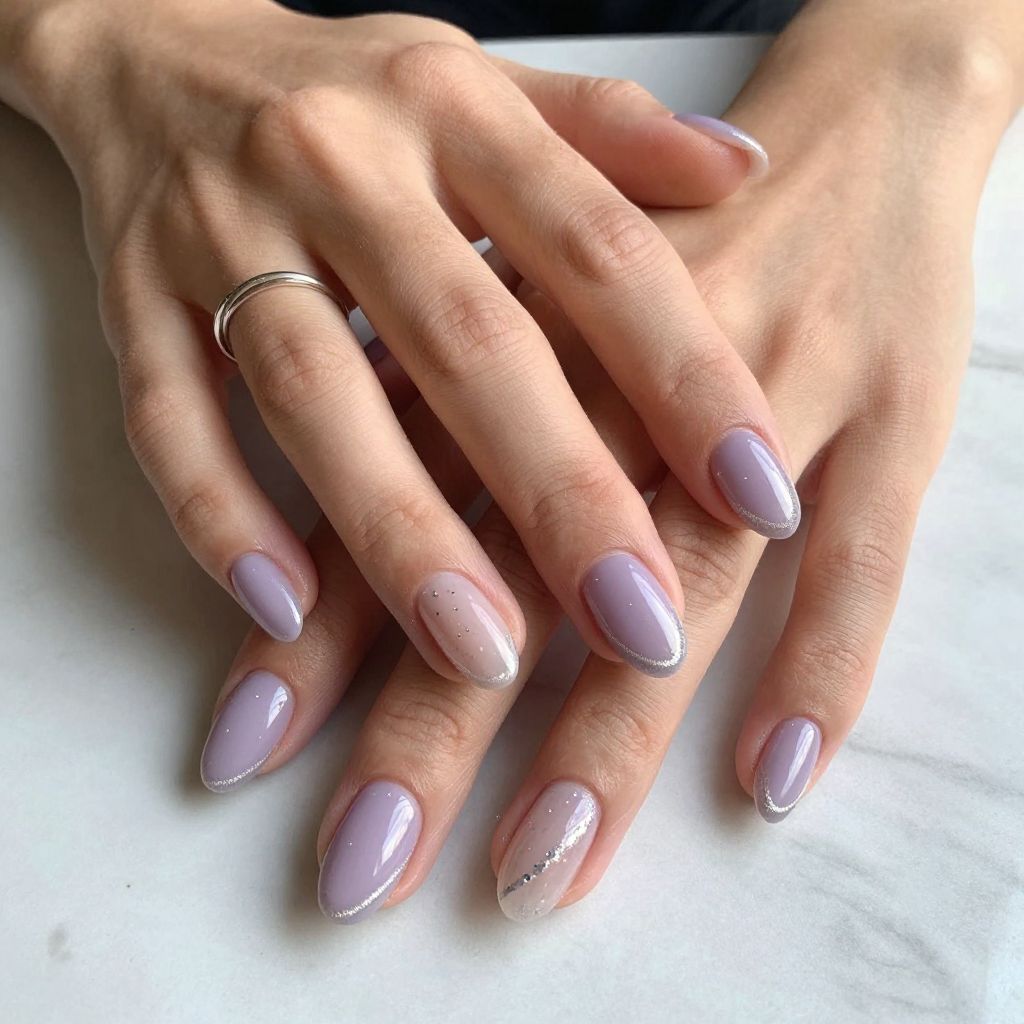 Lavender Glass Nails