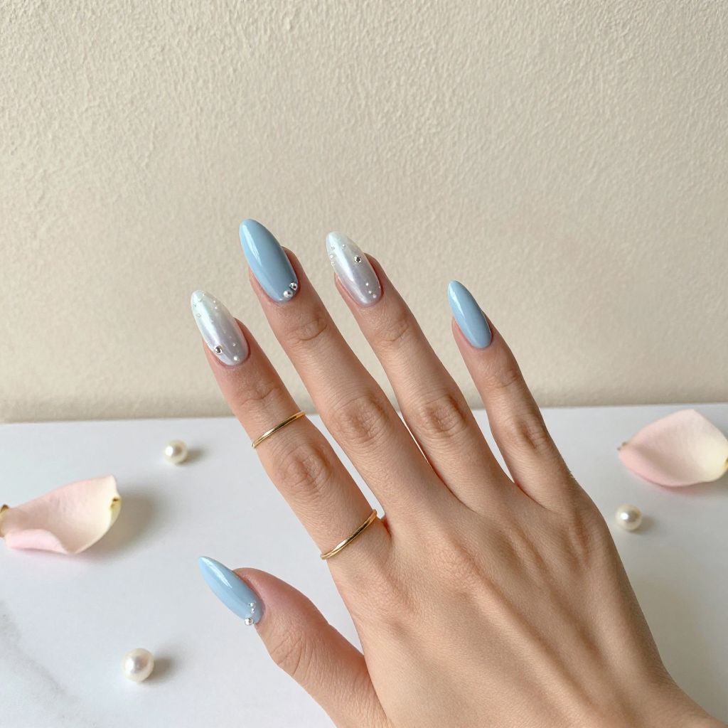 Light Blue Nail Ideas 10