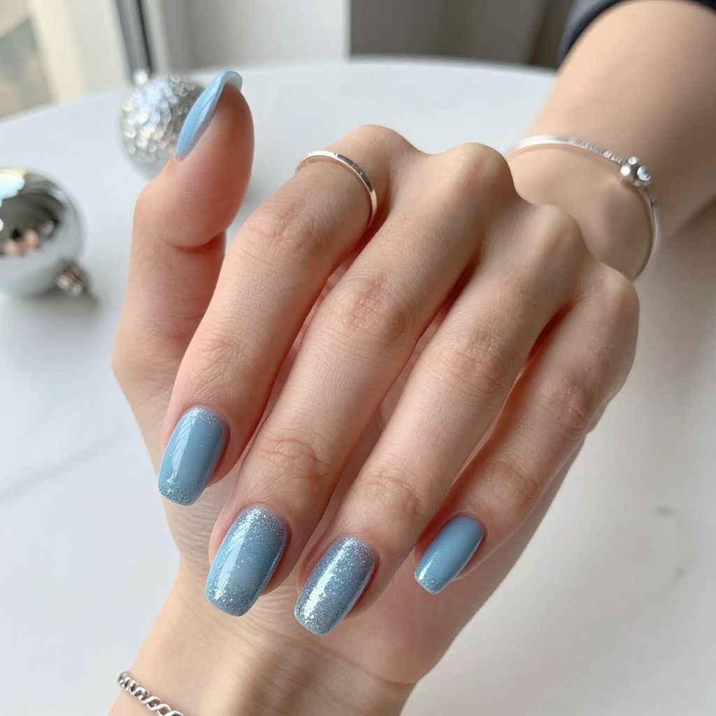 Light Blue Nail Ideas 12