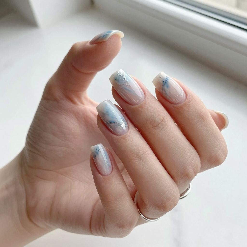 Light Blue Nail Ideas 4