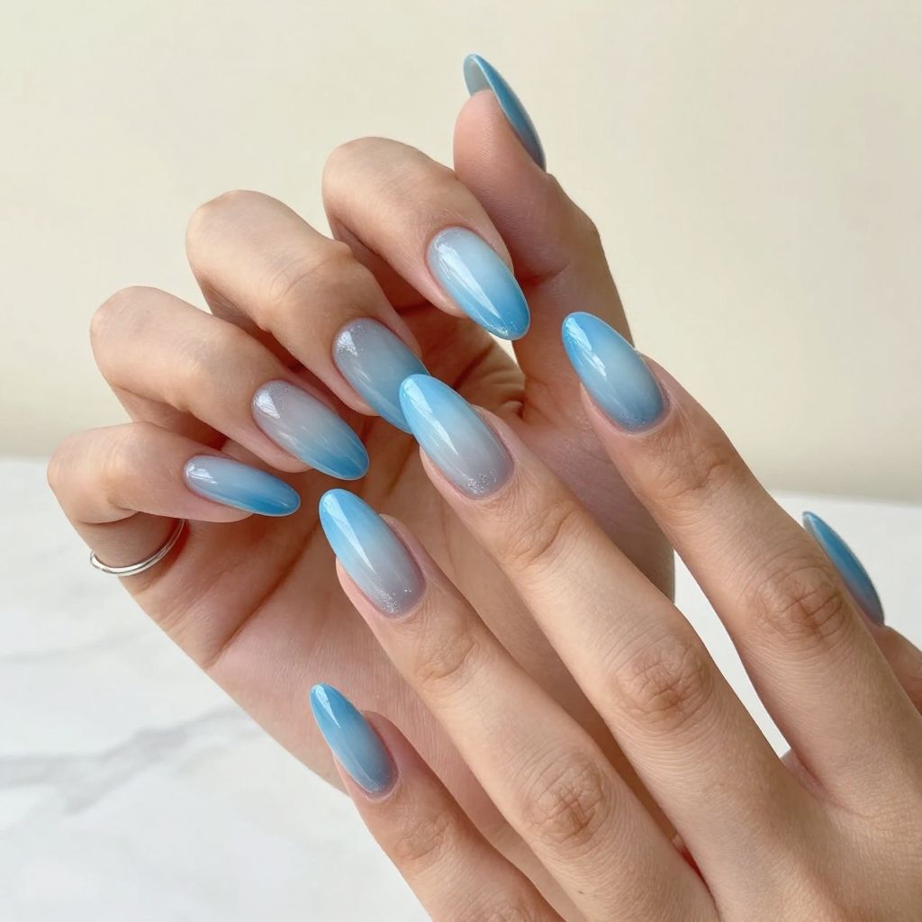 Light Blue Nail Ideas 7
