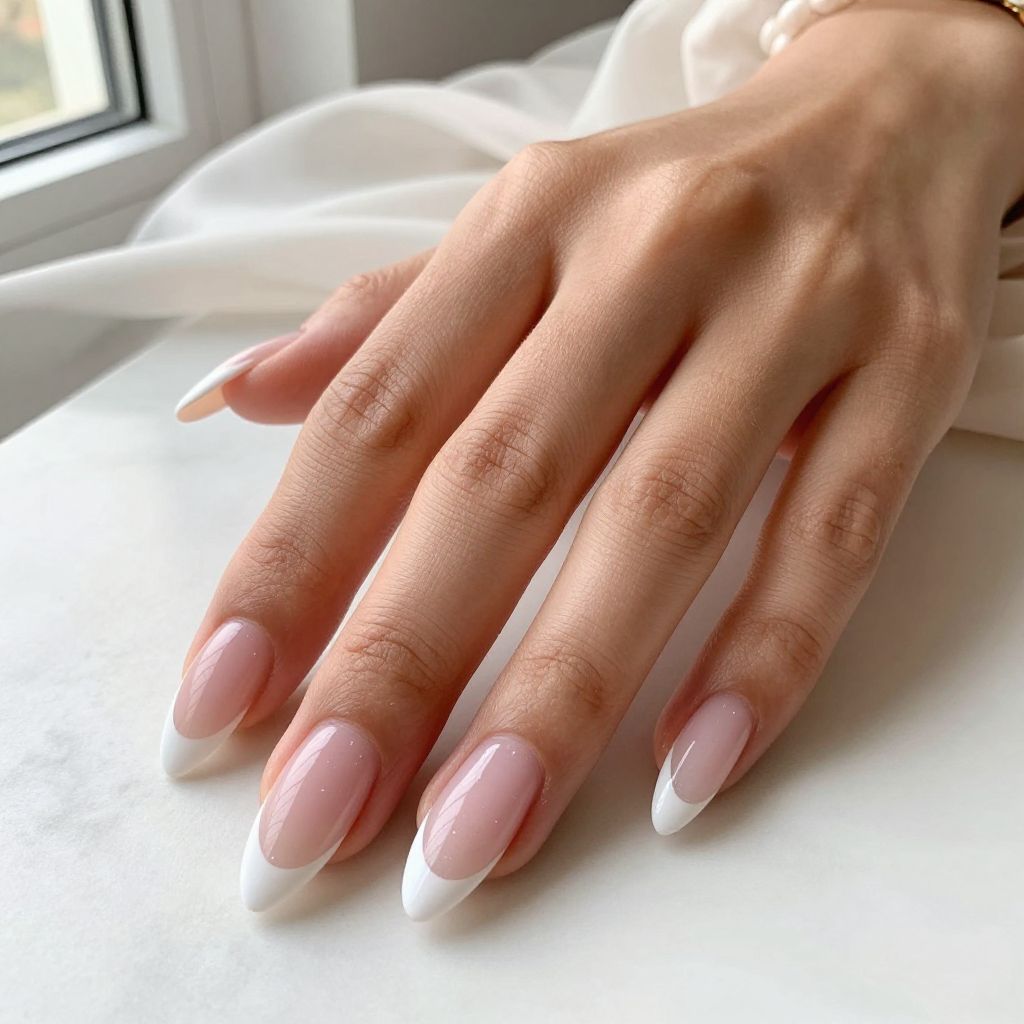 Almond French With Sheer Pink