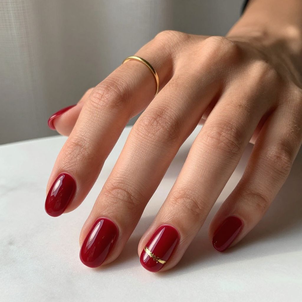 Cherry Red Coffin Nails